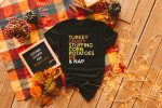 Thanksgiving Food Shirts - D9 - Black